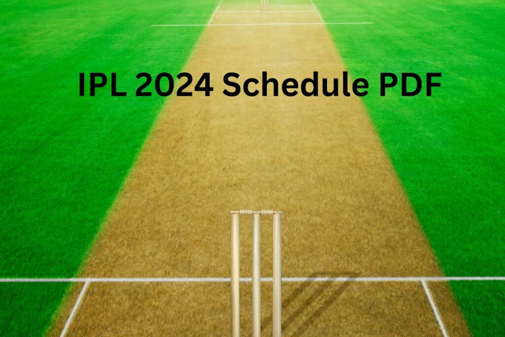 IPL 2024 Schedule PDF